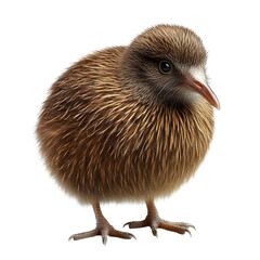 Fototapeta premium Striking Kiwi Bird Photographed in Studio with Plain White Background transparent png