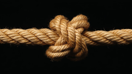 "A visually engaging illustration depicting integrated collaboration and collective effort through diverse ropes connected together. The design features multiple ropes in various colors and textures, 