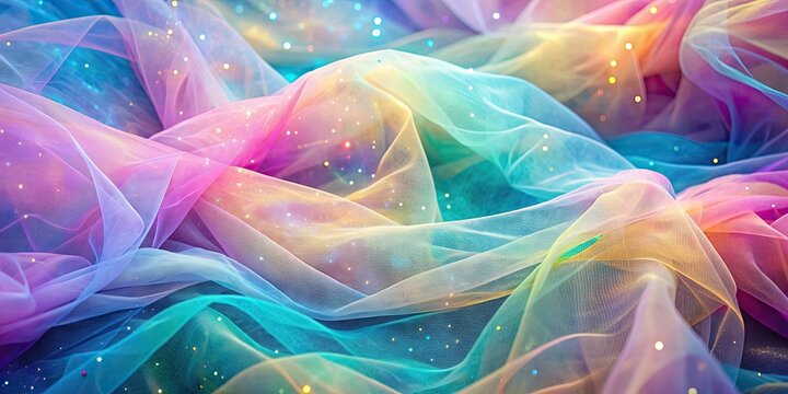 Abstract background of iridescent and bright veils, abstract, background, iridescent, bright, colorful, shimmering