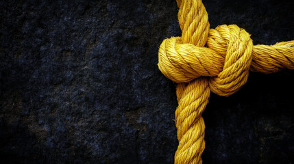 "A visually engaging illustration depicting integrated collaboration and collective effort through diverse ropes connected together. The design features multiple ropes in various colors and textures, 