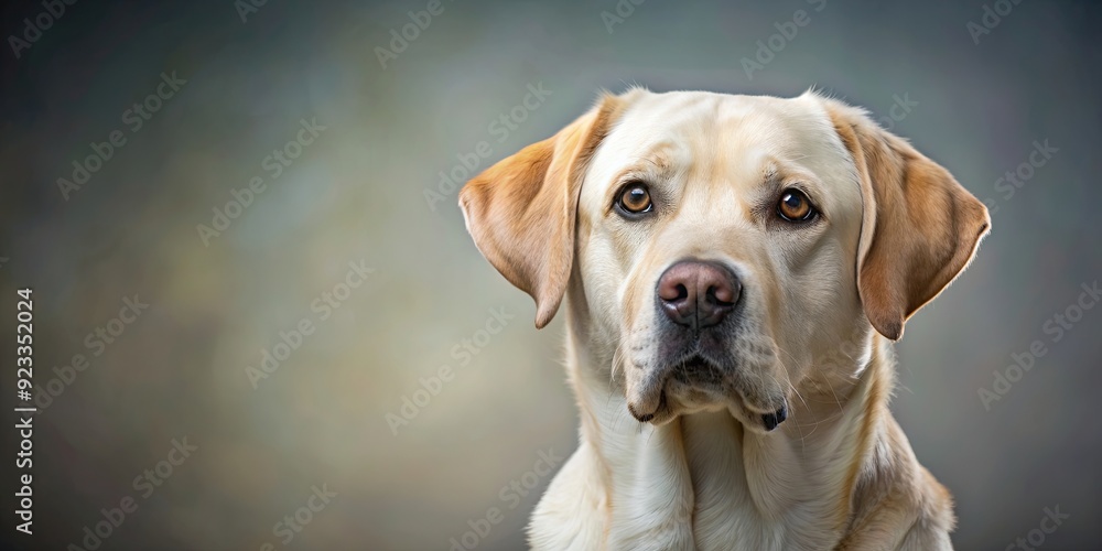 Sticker Labrador Retriever dog on a background, Labrador Retriever, dog,background, isolated, purebred, pet, animal, friendly, studio