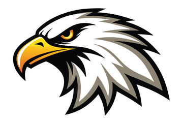  eagle head silhouette vector illustration 