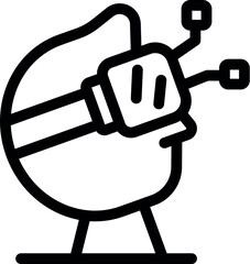 Person is experiencing virtual reality using a vr headset and sensors to interact with the virtual environment