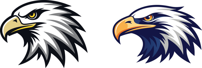  eagle head silhouette vector illustration 
