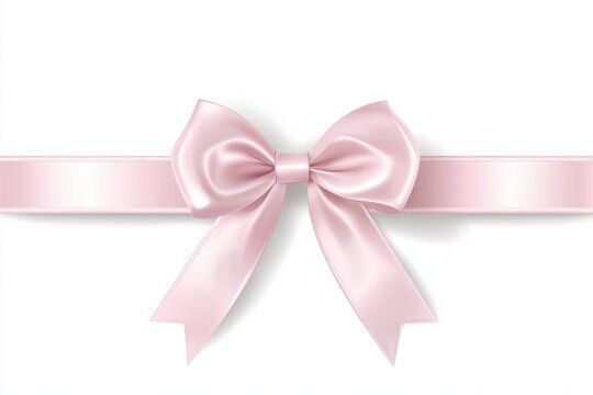 pink ribbon, gift wrap vector , white background