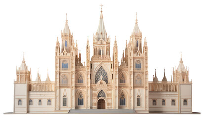 Obraz premium PNG Detailed cathedral architectural model