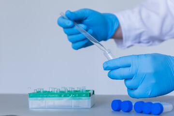 Fototapeta premium Production line pharmaceutical industry. Manufacturing of drugs and medications, pharmaceuticals.