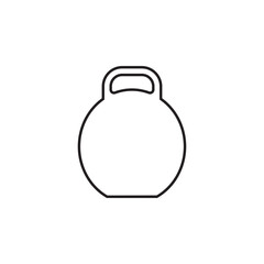 Kettlebell icon. Sport and fitness symbol on blank background.