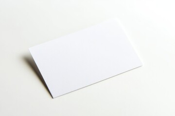 Blank Notecard. White Index Card with Copy Space for Information on White Background
