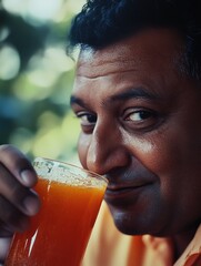 Fototapeta premium Casual Man Enjoying a Beverage