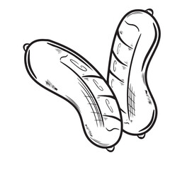 barbeque sausage isolated isolated, sausage icon isolated