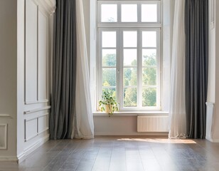 Fototapeta premium minimalist room interior with a simple but elegant design. generative ai