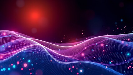Fototapeta premium Dynamic Modern Tech Background with Shimmering Particles and Smooth Gradients