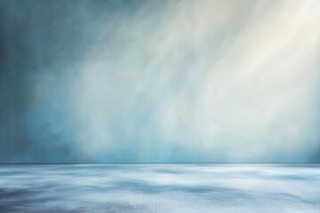 blur abstract soft blue studio and wall background , ai