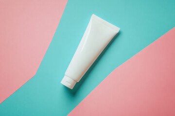 blank cosmetic tube for mockup with colorful background , advertising , poster, ads , marketing 