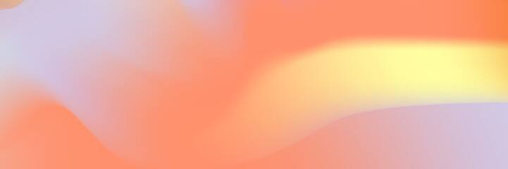 Orange gradation abstract wave blur. Warm gradient with orange, yellow and purple color. Mesh gradient light design. Vector illustration