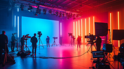 Scene is energetic and lively