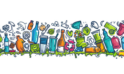 Obraz premium recycle and reuse products concept to keep the world green.