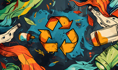 recycle and reuse products concept to keep the world green.