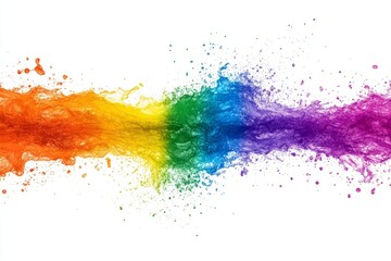 Obraz premium splash of LGBTQ colors , white background , inclusive, celebration, pride month, diversity 