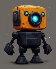 Cartoon Robot With Large Camera Eye