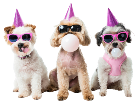 PNG Party dogs with sunglasses