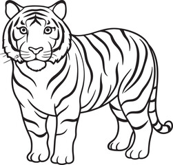 tiger cartoon isolated on white
