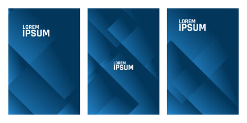 A abstract square designs. Featuring a dark blue background, geometric shapes, and the placeholder text, these versatile graphics are perfect for modern presentations, branding, and digital designs.