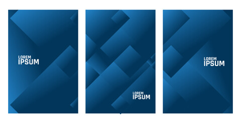 A abstract square designs. Featuring a dark blue background, geometric shapes, and the placeholder text, these versatile graphics are perfect for modern presentations, branding, and digital designs.