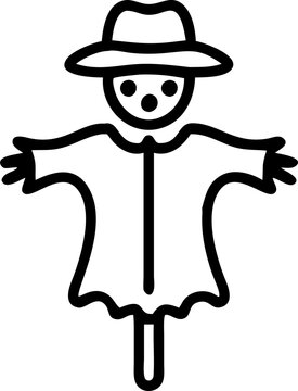 recommend clip art: autumn scarecrow vector illustration - farm, field, harvest, fall, countryside