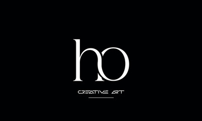 HO, OH, H, O abstract letters logo monogram