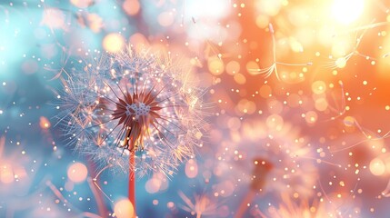 Obraz premium Vibrant fireworks burst over a star-spangled banner symbolizing American Independence Day against a twilight sky with ample space for text