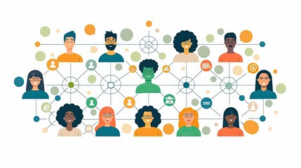 User-generated content, leveraging customer contributions, flat design illustration