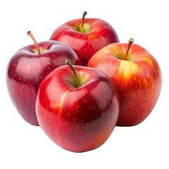 Red apples isolated on white background. Ai generated