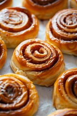 A Taste homemade cinnamon runs on white background