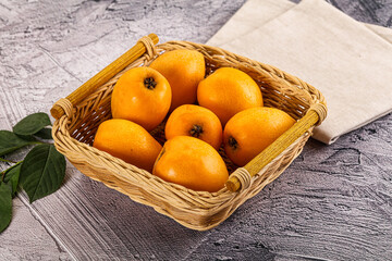 Ripe sweet juicy medlar fruit