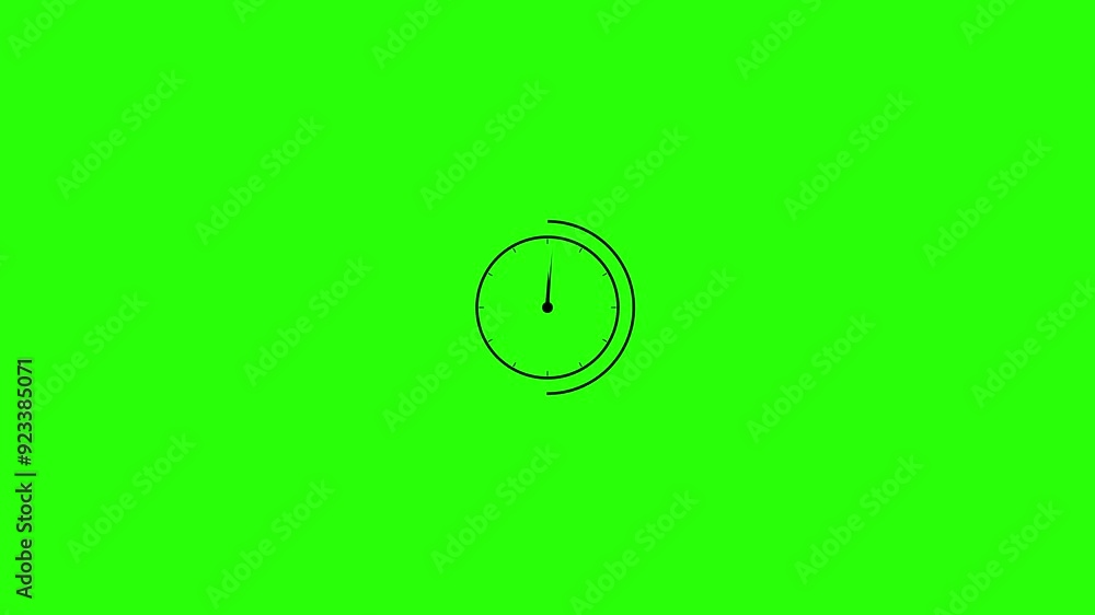 Aufkleber clock counting down 24 hour day fast speed.clock animation, time lapse clock video concept