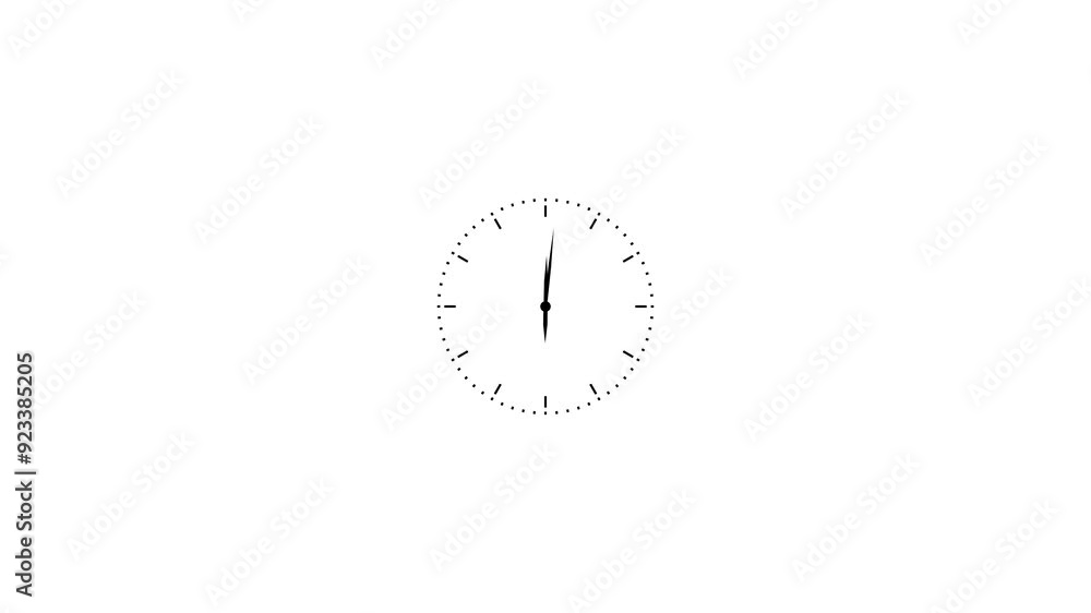 Aufkleber clock counting down 24 hour day fast speed.clock animation, time lapse clock video concept