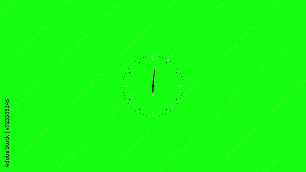 Aufkleber clock counting down 24 hour day fast speed.clock animation, time lapse clock video concept
