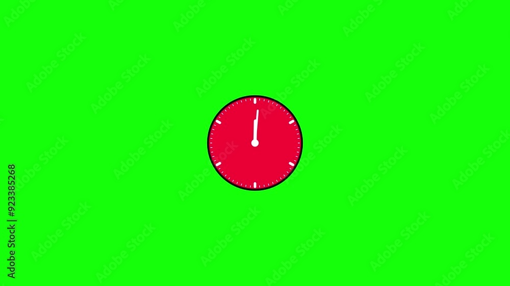 Aufkleber clock counting down 24 hour day fast speed.clock animation, time lapse clock video concept