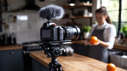 The digital camera on tripod