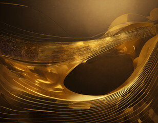 Abstract gold gradient background looks modern blurry textured gold wall. ai