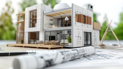 House design diagram, room design, engineering, professional work