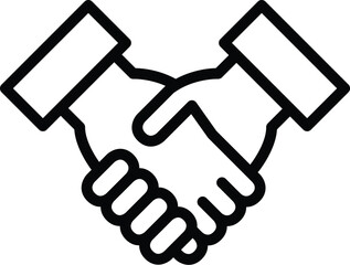 Business icon. Agreement icon. Two hands icon.