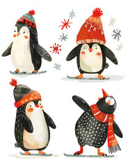 New Year and Christmas card, graphic advertising backgrounds in a doodle 2D illustrator style.