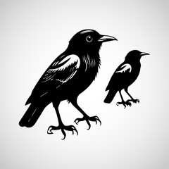 Minimalist Black and White Bird Animal Icon Design on Transparent Background – Perfect for Apps, Websites, UI/UX, Branding, Nature Projects, and Digital Media – High-Quality Vector Art