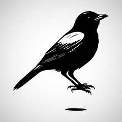 Minimalist Black and White Bird Animal Icon Design on Transparent Background – Perfect for Apps, Websites, UI/UX, Branding, Nature Projects, and Digital Media – High-Quality Vector Art