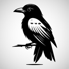 Minimalist Black and White Bird Animal Icon Design on Transparent Background – Perfect for Apps, Websites, UI/UX, Branding, Nature Projects, and Digital Media – High-Quality Vector Art