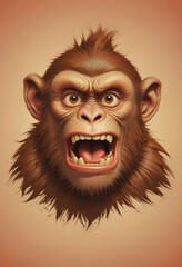 gorilla with funny face