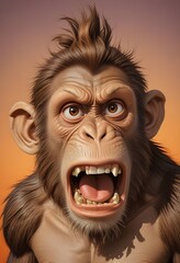 gorilla with funny face